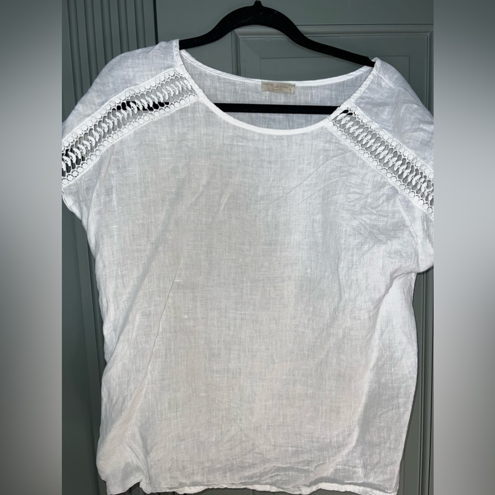 Bellambia white linen top